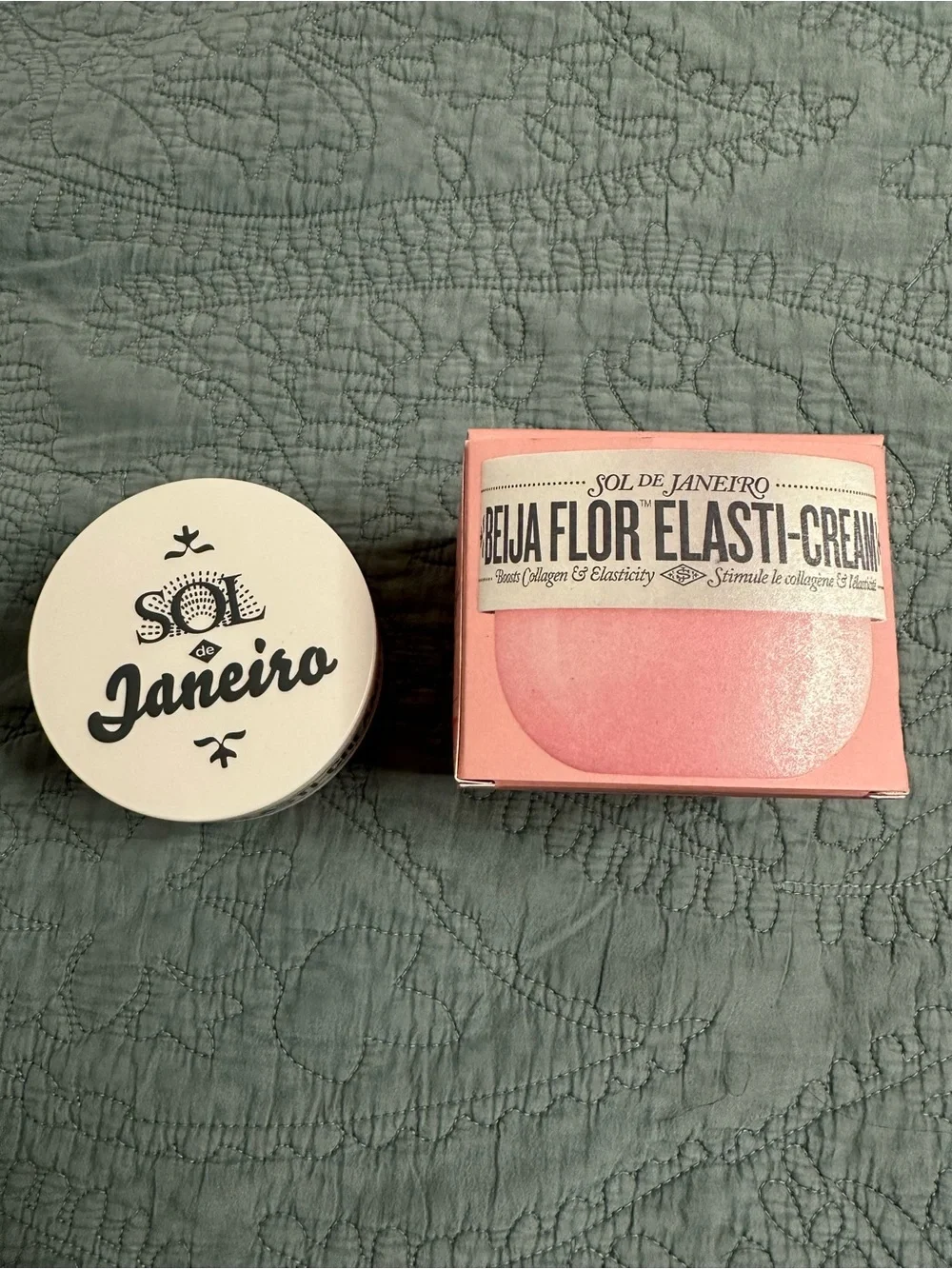 Sol de Janeiro Beija Flor Elasti-Cream Pink Jar and Box